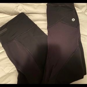 Lululemon Black Leggings with Mesh detail
